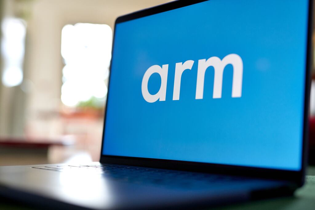 Arm plans to price its IPO at between $47 (€43.85) and $51 a share, according to an updated filing on Tuesday, raising up to $4.9 billion for its current owner SoftBank and valuing the UK-based chip designer at up to $52 billion. Photograph: Gabby Jones/Bloomberg
