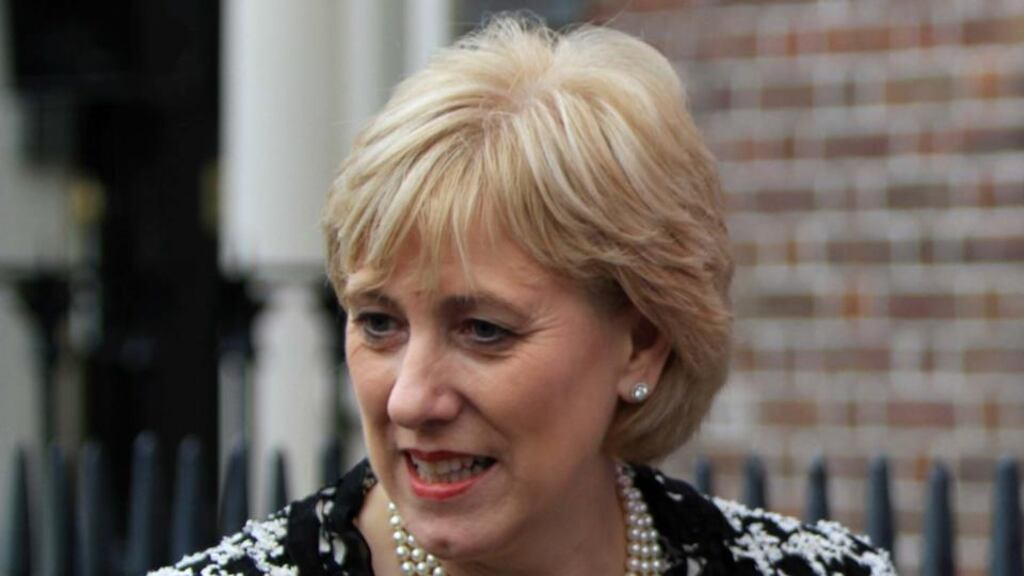 Minister for Arts, Heritage and the Gaeltacht Heather Humphreys who refused to answer questions from reporters this morning about the nomination of John McNulty. Photograph: The Irish Times