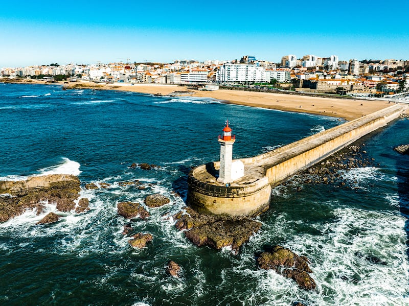 The Felgueirasin lighthouse in Porto. Photograph: Chunyip Wong/Getty Images