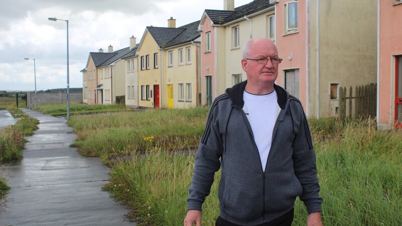 Connor Ryan, resident in Shannon Valley “ghost estate” outside Ballaghaderreen, Co Roscommon. Photograph: Enda O’Dowd