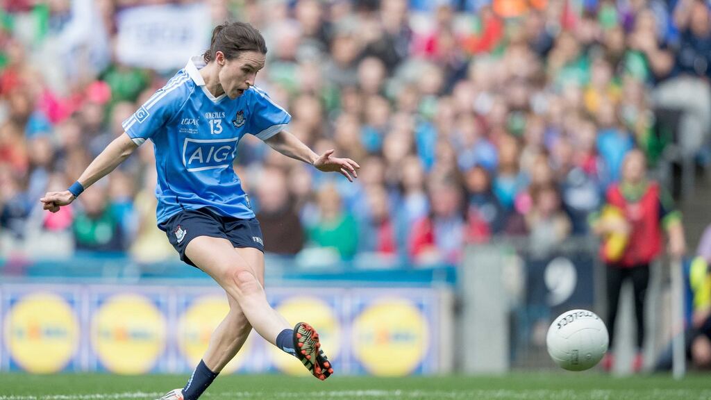 Dublin’s Sinead Aherne in action against Mayo in September: “It’s a big prize, a national title, one we haven’t won, so it’s something we’d love to scratch off the list.” Photograph: Morgan Treacy/Inpho