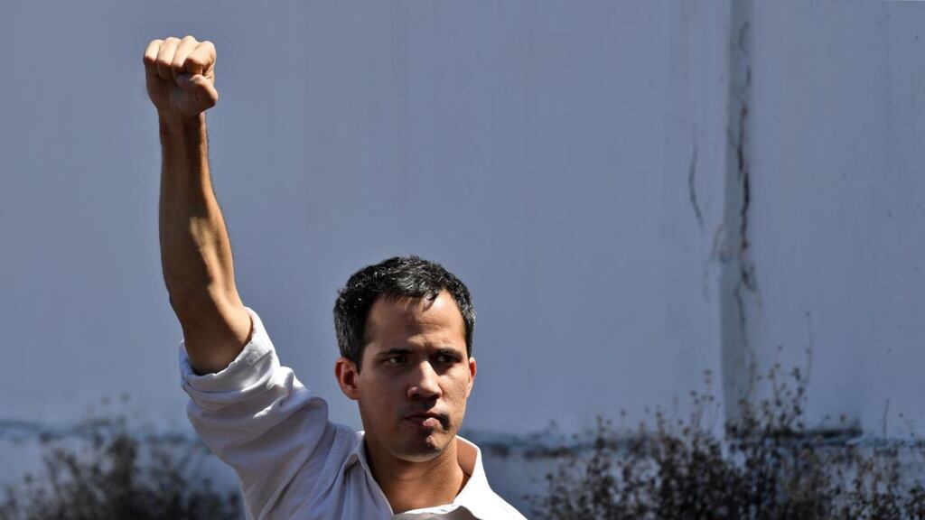 Juan Guaido: ‘No one wants to live like this, whatever their politics: people going five or six months without running water in their houses; without medicines; without enough money to buy food.’ Photograph: Yuri Cortez/AFP/Getty