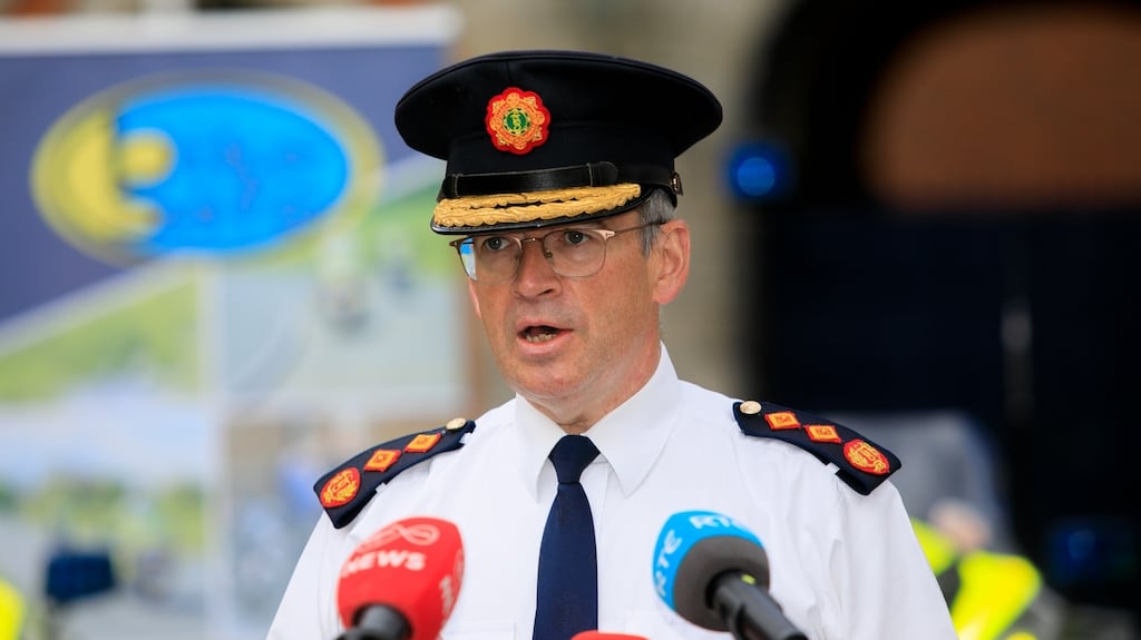 Garda Commissioner Drew Harris is due to brief the Policing Authority on the progress of the review on Thursday during a public meeting. Photograph: Gareth Chaney/Collins