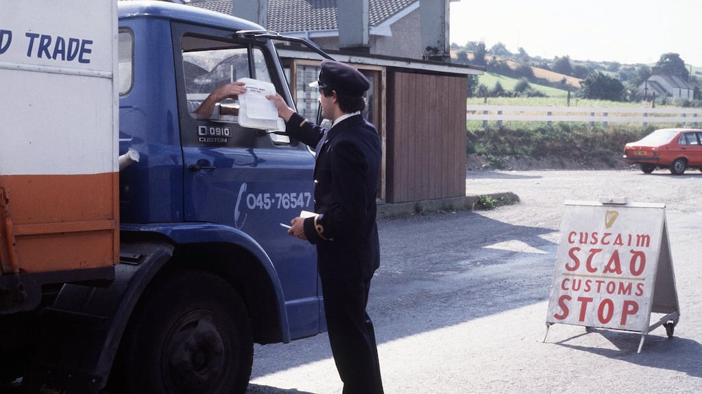 A customs post outside Newry, Co Down. File photograph: Pacemaker
