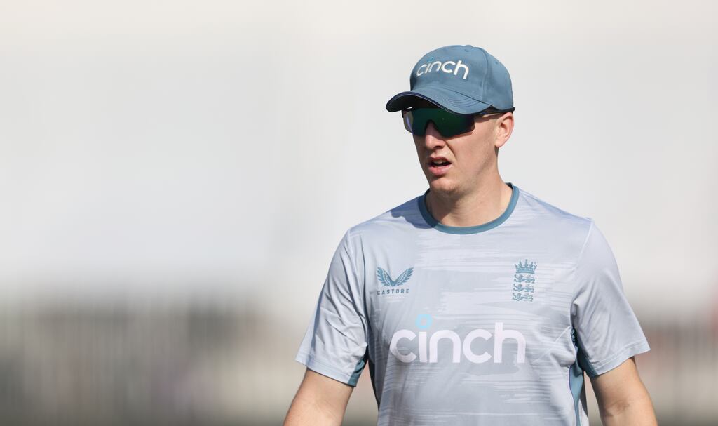 Harry Brook was one of the few England players able to attend a training session after illness hit the squad. Photograph: Matthew Lewis/Getty Images