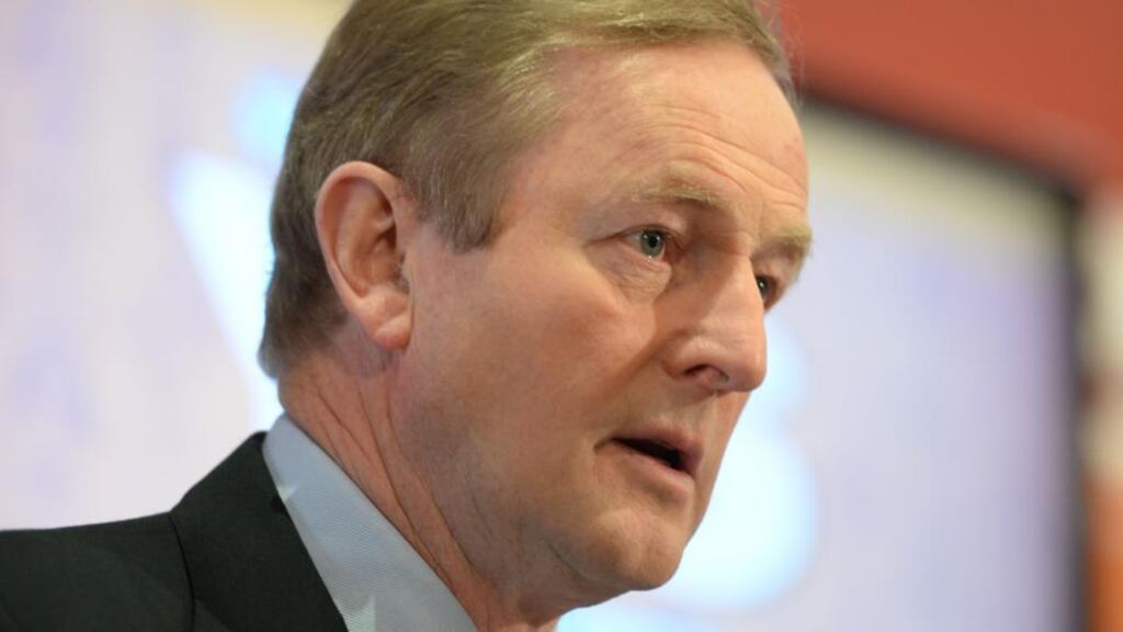 Taoiseach Enda Kenny who told the Dáil today too many families were still struggling to make ends meet or were out of work and too many families had relatives who had had to emigrate. Photograph: The Irish Times