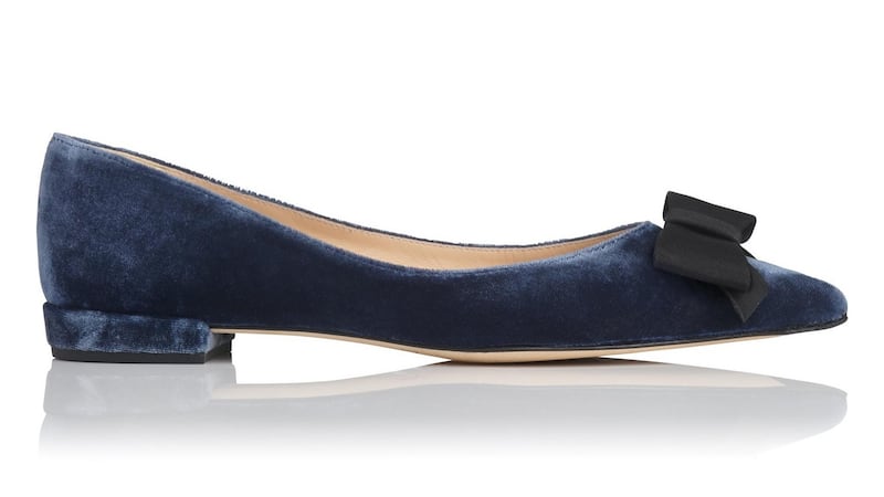 Sammy - powder blue black velvet €240, L K Bennett
