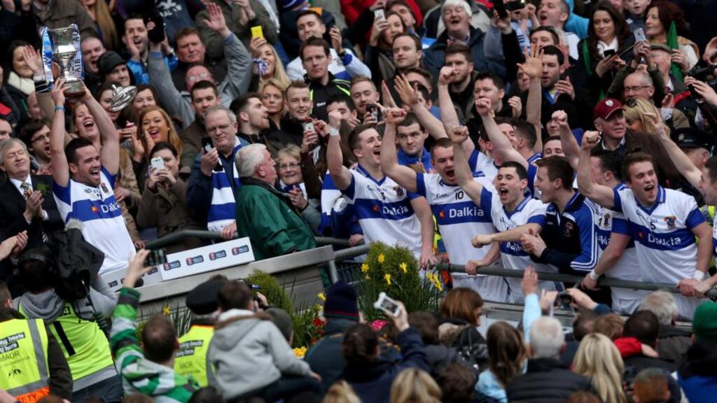 St Vincent’s celebrate their AIB All-Ireland senior club football championship success last March at Croke Park. Photo: Donall Farmer/Inpho