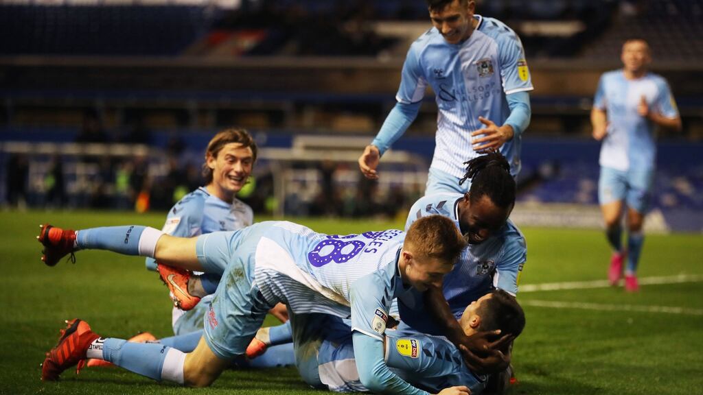 Coventry City have been promoted to the Championship along with Rotherham after League One and Two clubs voted to end their seasons. Photograph: Nick Potts/PA Wire