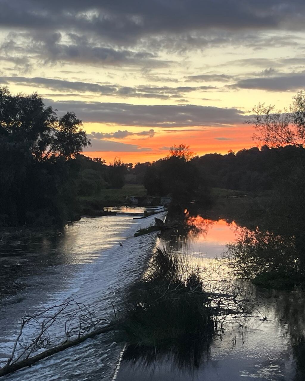 Sunset over the Boyne, as seen from Slane Bridge. Photograph: Frank McNally