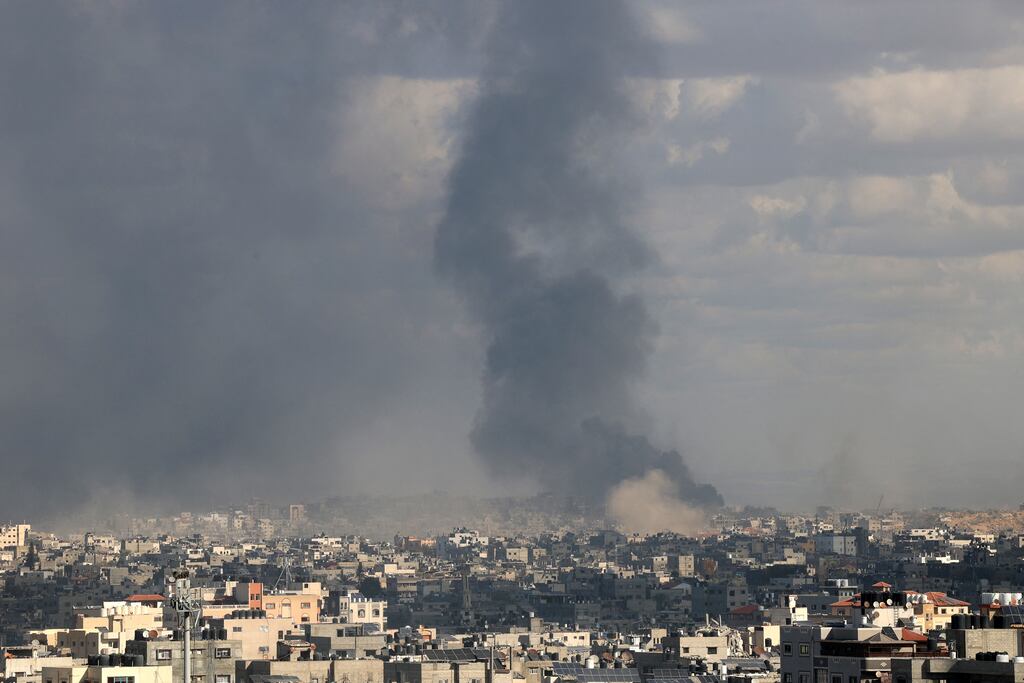 Smoke billowing after an Israeli strike in the north of the Gaza Strip on December 29th, 2024. Photograph: Omar Al-Qattaa/AFP/Getty