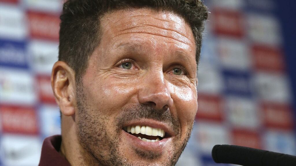 Atlético Madrid coach Diego Simeone. Photograph: EPA/Zipi