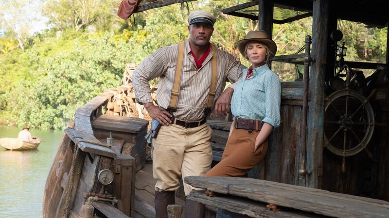 Dwayne Johnson and Emily Blunt in Jungle Cruise