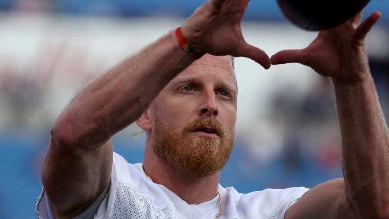 Buffalo Bills wide receiver released a rap song outlining his objection to be vaccinated. Photograph: Timothy T Ludwig/Getty Images