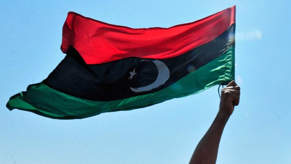 The jailbreak happened at Koyfiya prison as protesters stormed the offices of Islamist-allied parties in Libya’s main cities. Photograph: Esam Al-Fetori/Reuters