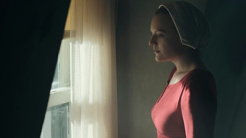 Elisabeth Moss as Offred in The Handmaid’s Tale. Photograph MGM/Hulu