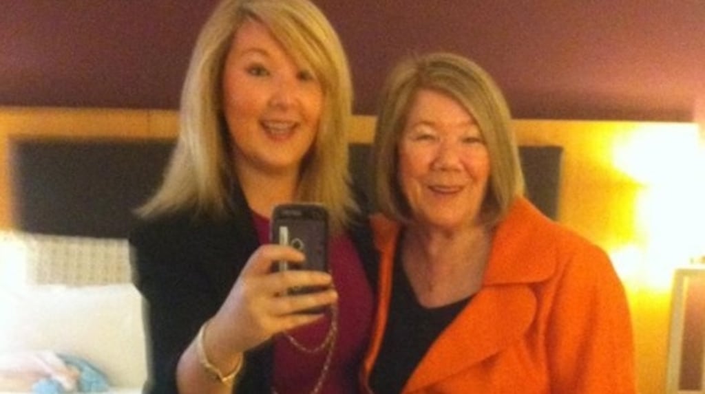 Ciara Jordan and her mother on a night out together: “Mum loved to get dressed up and it is one of the things that hurts the most when she lost that vanity.”