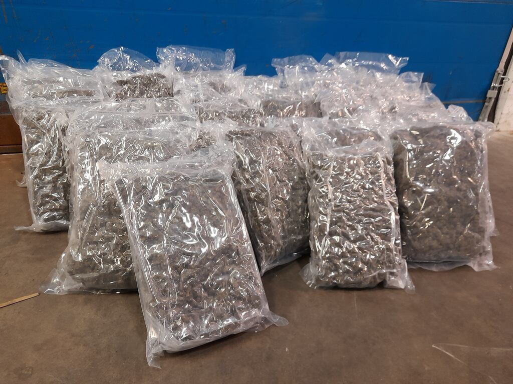Herbal cannabis seized in a joint operation between the Garda and Revenue on Friday.