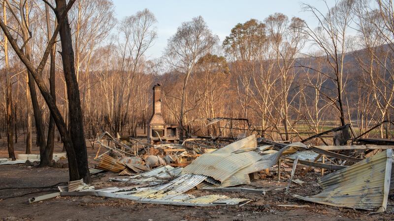 Bushfire damaged ruins near the Kangaroo Valley, Australia. Photograph: John Moore/Getty Images