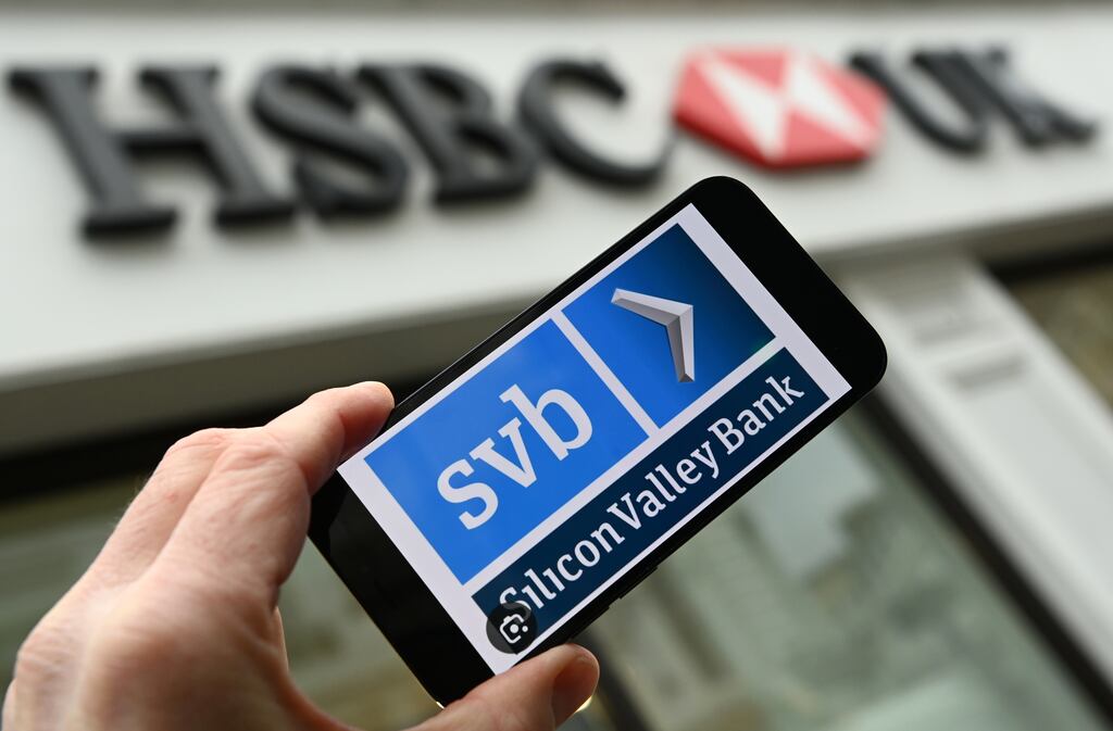 European banking stocks slid for the third time on Monday as investors weigh fallout from implosion of SVB. Photograph: Andy Rain/EPA