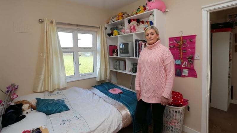 New challenges: Candy McLaverty in her daughter Katie’s bedroom at her home in Galway. Photograph: Joe O’Shaughnessy