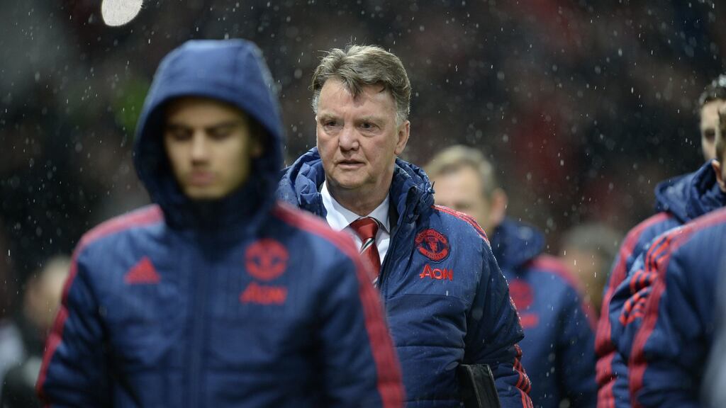 Louis van Gaal has finally admitted to being bored watching Manchester United. Photograph: Afp