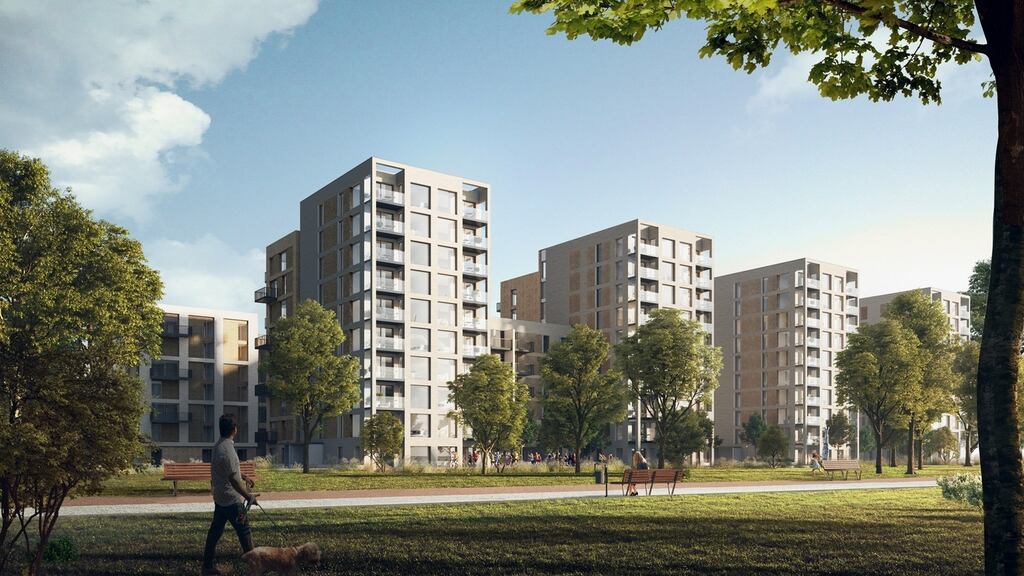 Computer generated image of the proposed Jam Factory scheme at Chivers site in Coolock, which is on the market seeking €25 million