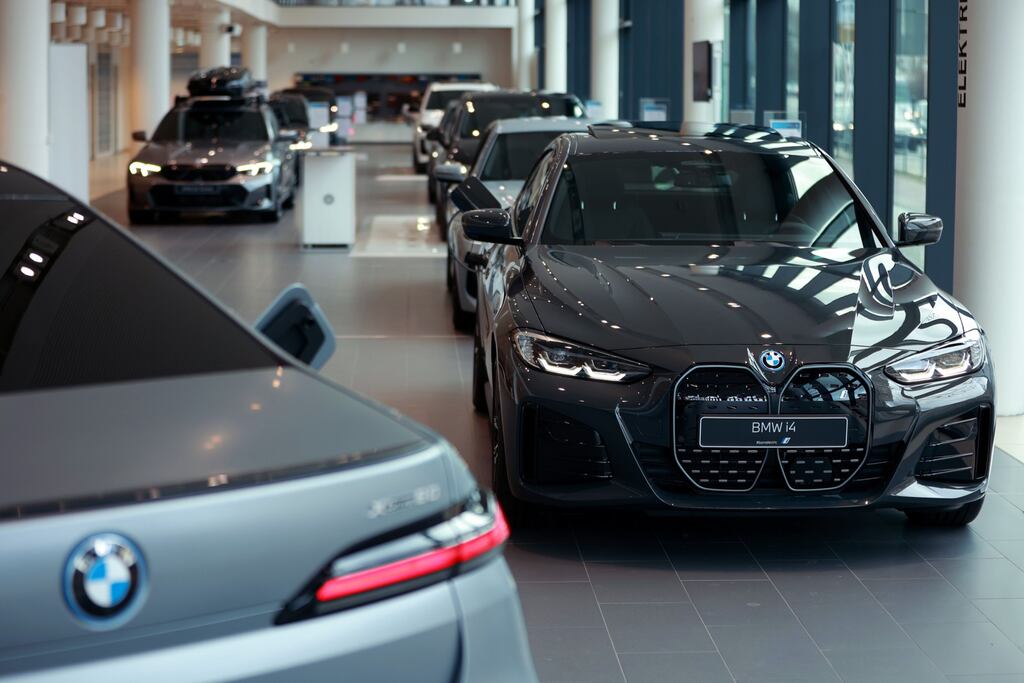 BMW said it delivered 588,138 vehicles in the first quarter of this year. Photograph: Krisztian Bocsi/Bloomberg