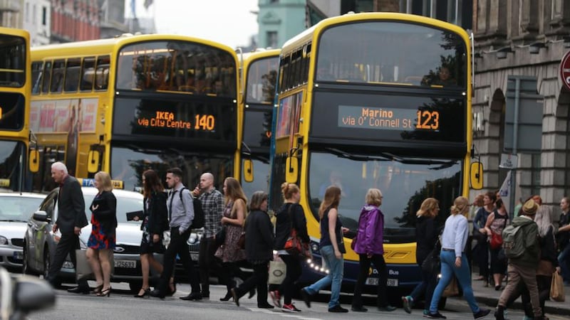 Bus Connects: overhauling 16 of Dublin’s key bus corridors could halve commuting time, according to the National Transport Authority. Photograph: Nick Bradshaw