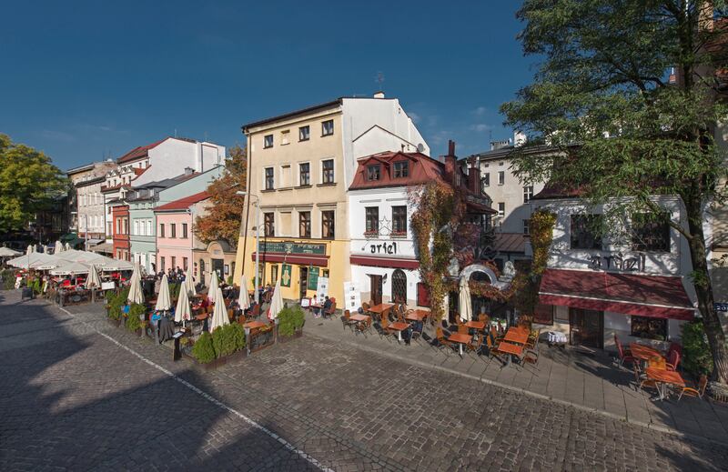 The main street of Kazimierz founded in 1495 by King Jan Olbracht in the former village of Bawół. Photograph: Pawel Mazur/Getty Images