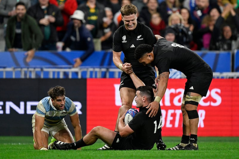 New Zealand enjoyed a comfortable victory in their semi-final against Argentina. Photograph: Andrew Cornaga/Photosport/Inpho
