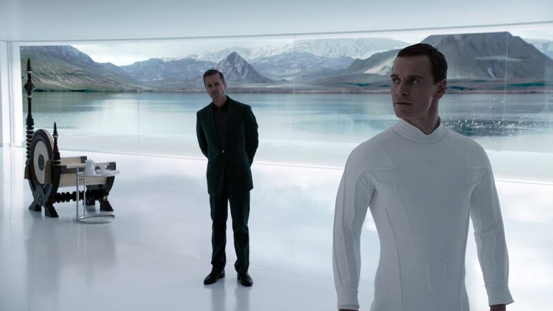 Guy Pearce and Michael Fassbender in Alien: Covenant. Photograph: Twentieth Century Fox