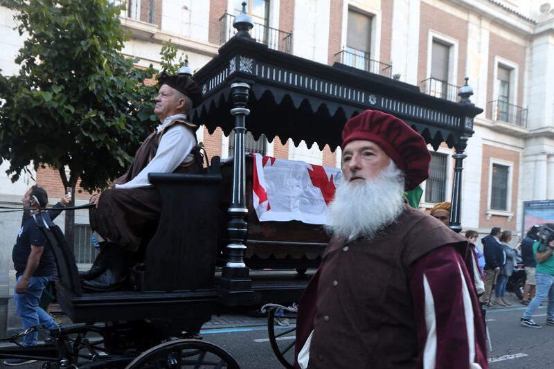 Thousands turned out on the streets of Valladolid to attend the mock funeral of Red Hugh O'Donnell, who was buried in the Spanish city in 1602