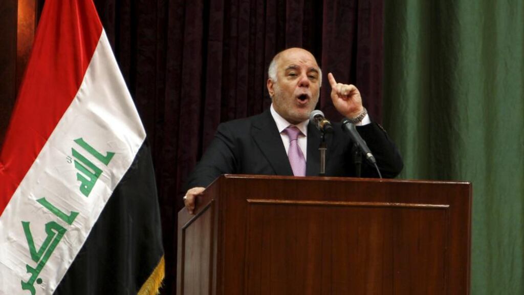 Iraqi Prime Minister Haider al-Abadi has approved a decision to refer military commanders to a court martial for abandoning their positions in the battle against Islamic State militants in Ramadi. Photograph: Reuters