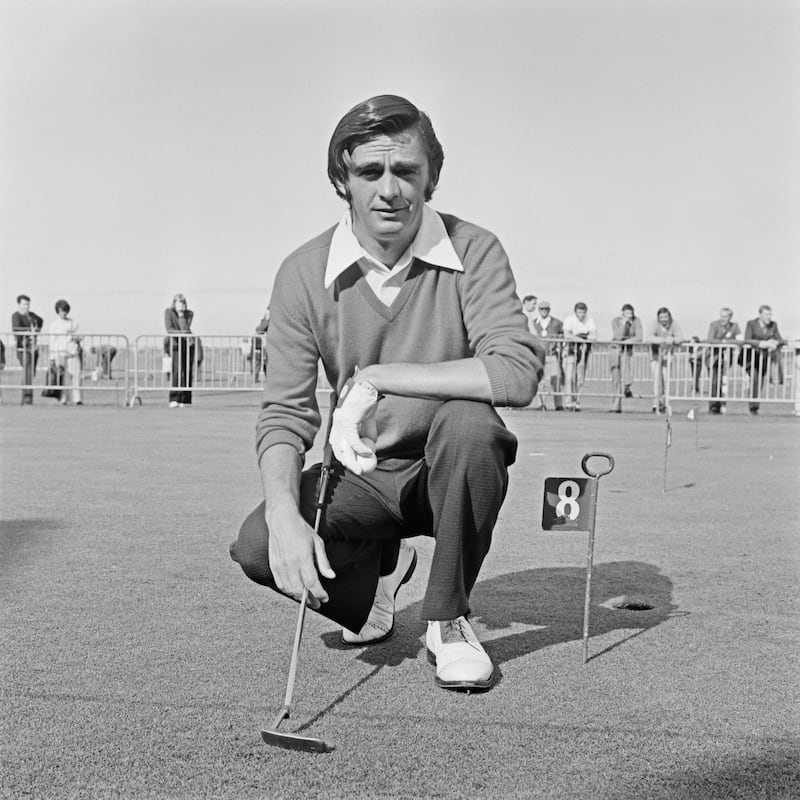 Dave Hill during the 1973 British Open at Troon Golf Club. The American won 13 times on the PGA Tour. Photograph: Evening Standard/Hulton Archive/Getty Images