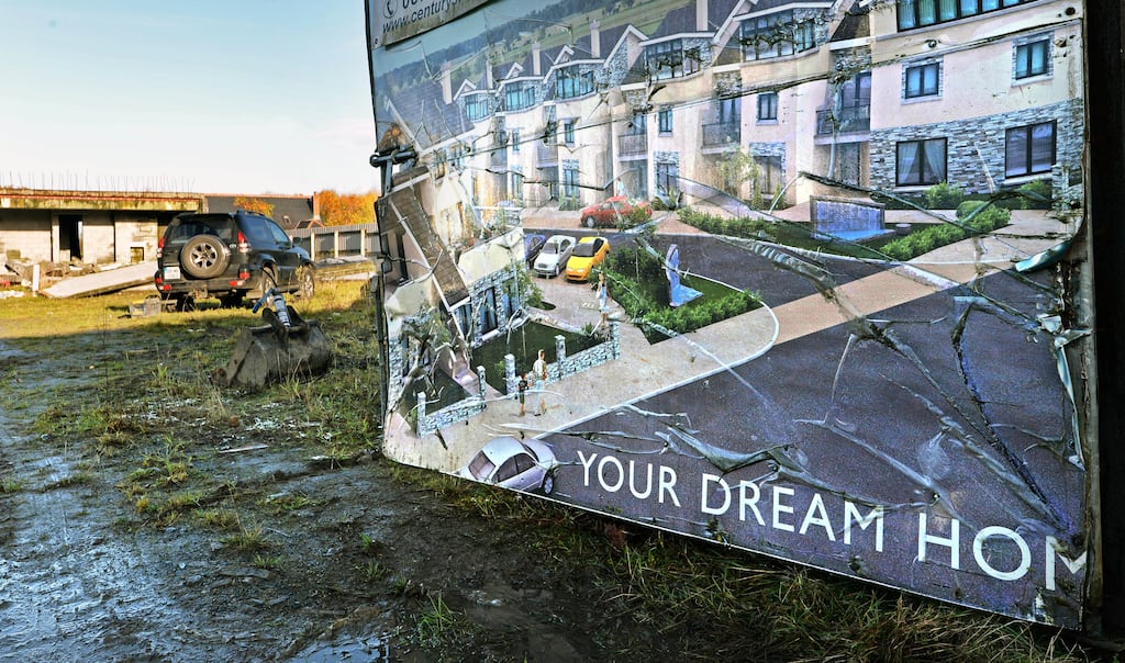 A dream estate in Athlone, demolished after the financial crash. Photograph: Eric Luke
Glenatore Estate Coosan Athlone
Ghost Estate Ghost Estates Athlone
Your Dream Home
un-finished houses demolition demolish houses homes
Eoghan Mac Connell Eric Luke builders construction
Ghost site housing boom bust