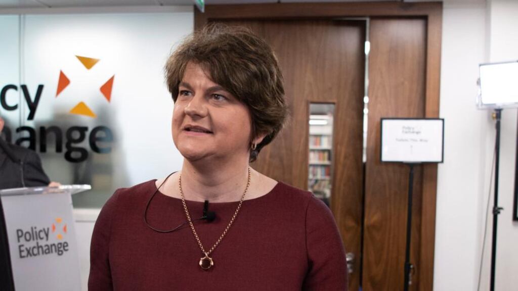 DUP leader Arlene Foster attends an event on the Brexit Irish backstop at Policy Exchange in London on June 26th. Photograph: Facundo Arrizabalaga/EPA