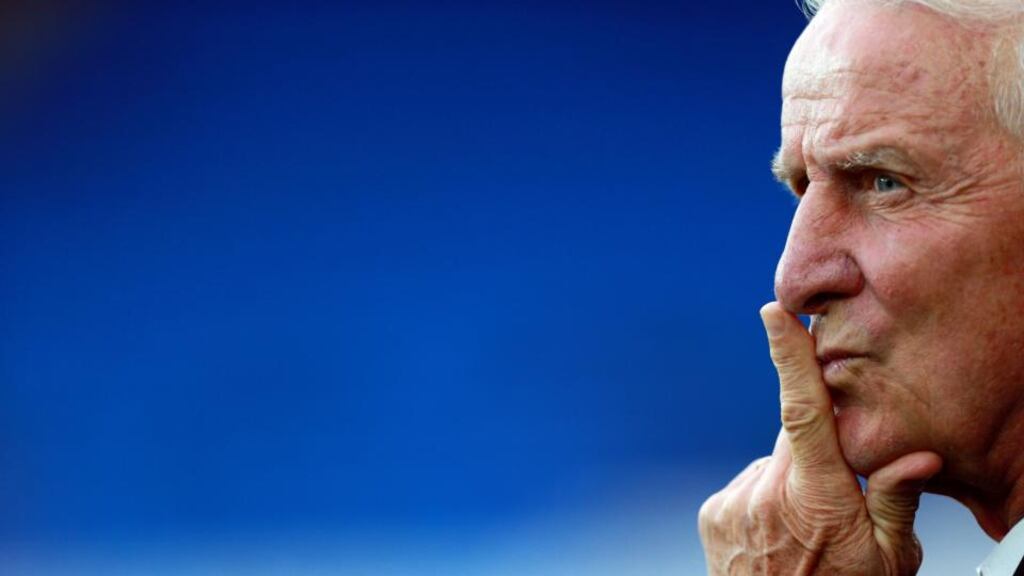 Republic of Ireland manager Giovanni Trapattoni during last night’s match against Wales at Cardiff City Stadium. Photograph: David Davies/PA Wire.