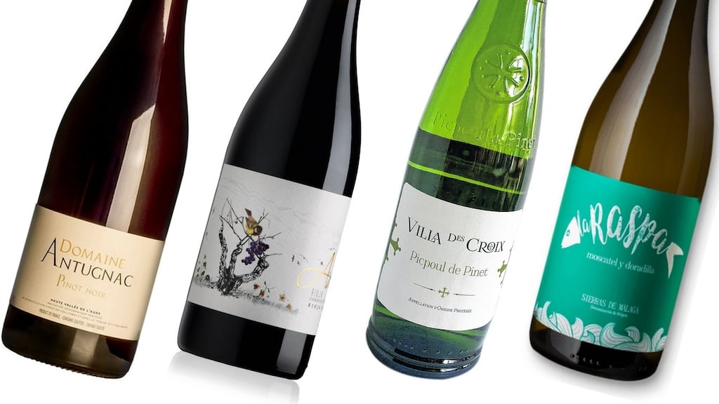 Domaine Antugnac Pinot Noir, Aduna Rioja, Villa Des Croix Picpoul de Pinet and La Raspa Blanca Seco