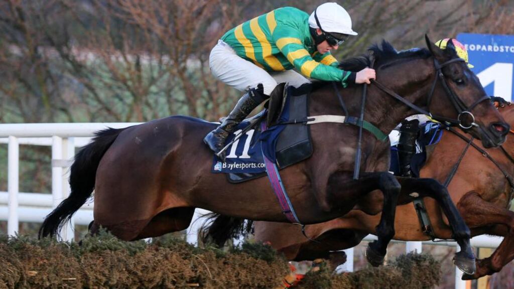 Gilgamboa impressed to win the Shannon Airport Novice Chase at Limerick. Photograph: Cathal Noonan/Inpho