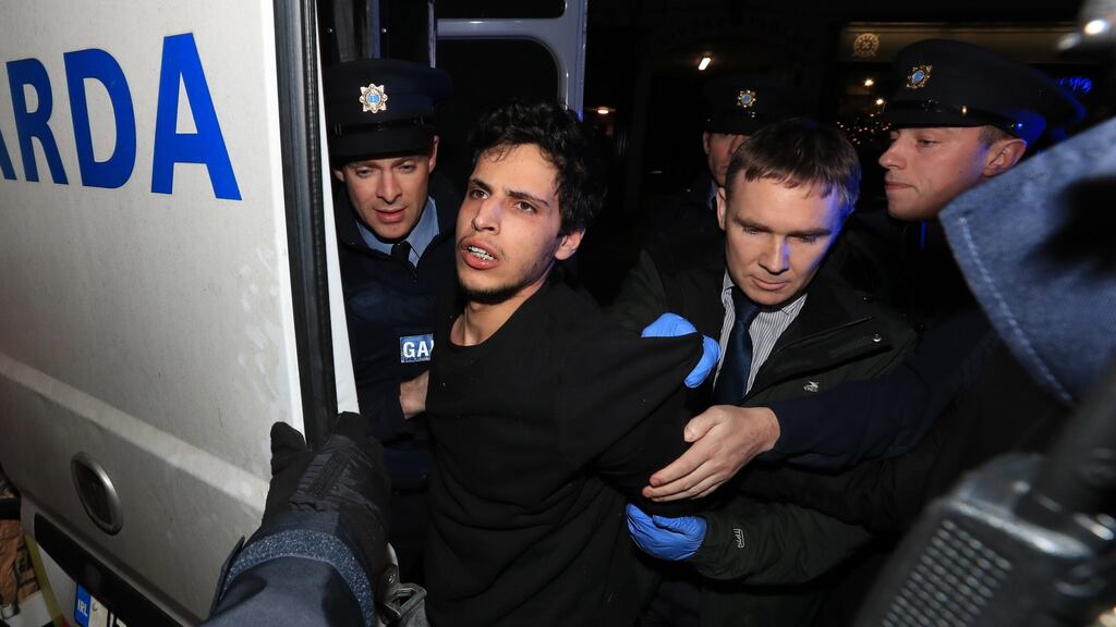 Mohamed Morei (19) being brought to Dundalk District Court last year where he was charged with the murder of Yosuke Sasaki in Dundalk. Photograph: Colin Keegan, Collins Dublin
