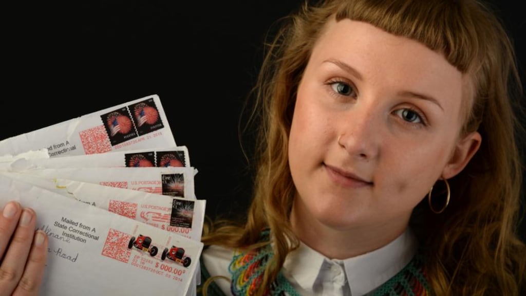 ‘I was warned that a lot of responsibility comes with writing to a prisoner because in many cases that’s all they have’: Angel Cullinane, who writes to and receives letters from a prisoner on death row. Photograph: Dara Mac Dónaill