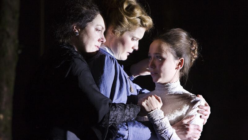 Crotty, Justine Mitchell and Emily Taaffe in Brian Friel’s version of Anton Chekhov’s The Three Sisters at the Abbey Theatre in 2008. Photograph: Patrick Redmond