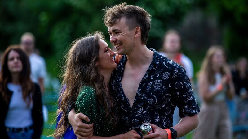 Audience members at the James Vincent McMorrow concert at the Iveagh Gardens. Photograph: Tom Honan for The Irish Times