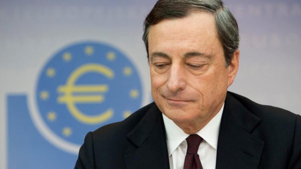 Mario Draghi, president of the European Central Bank. The ECB is set to announce a large-scale bond buying program. Photograph: Bloomberg
