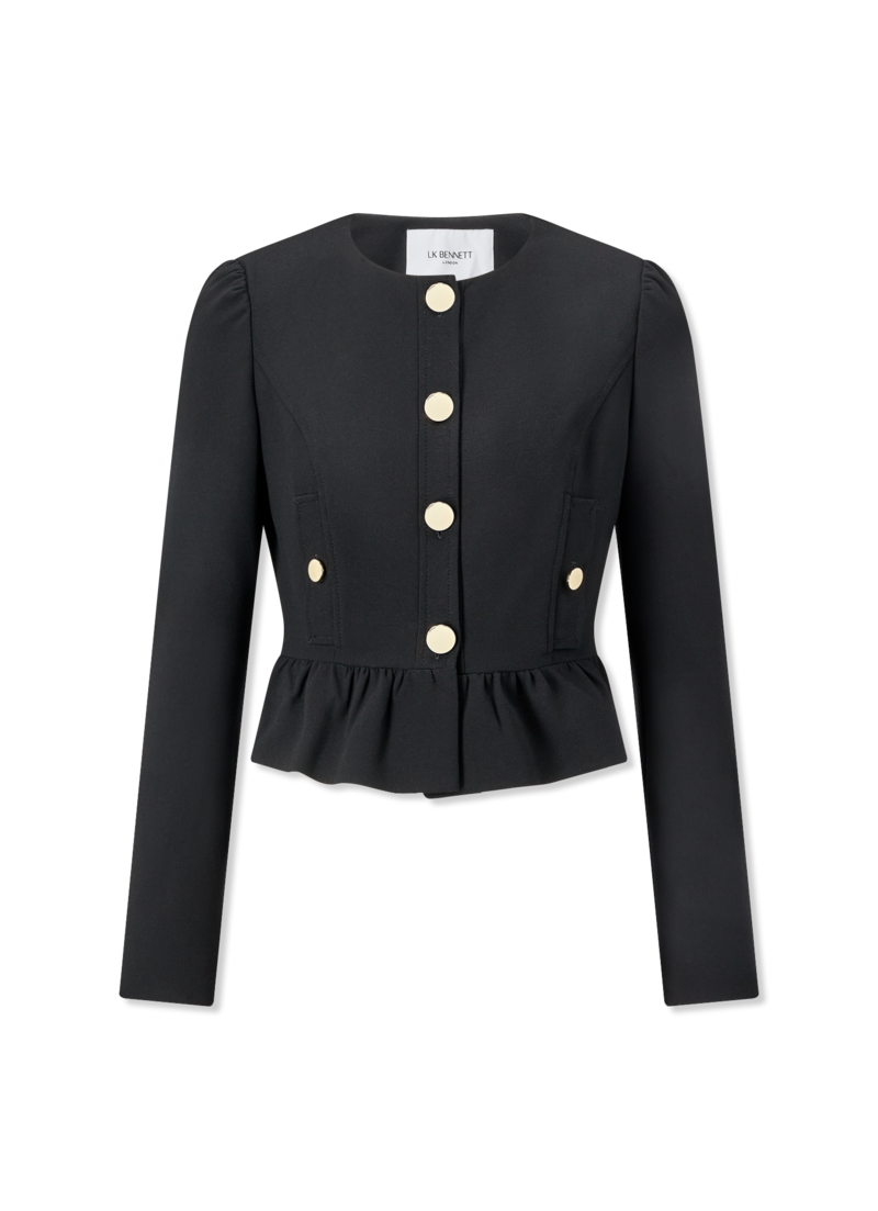 Peplum trimmed jacket, €495, LK Bennett