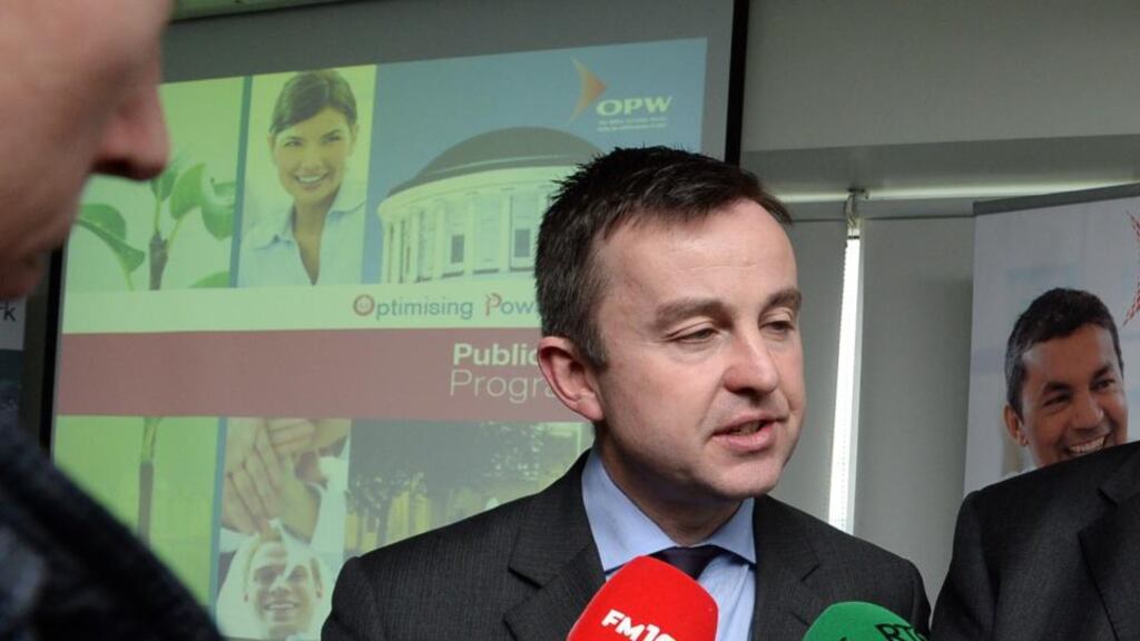 Brian Hayes, Minister of State with special responsibility for the Office of Public Works: the Government will make up to €100 million available to carry out flood protection work for Cork, he said yesterday. Photograph: Cyril Byrne / The Irish Times