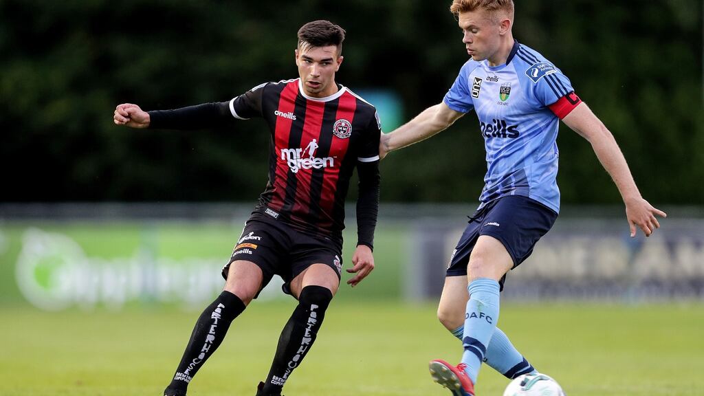 Bohemians’ Daniel Mandroiu in action against UCD. Photograph: Laszlo Geczo/Inpho