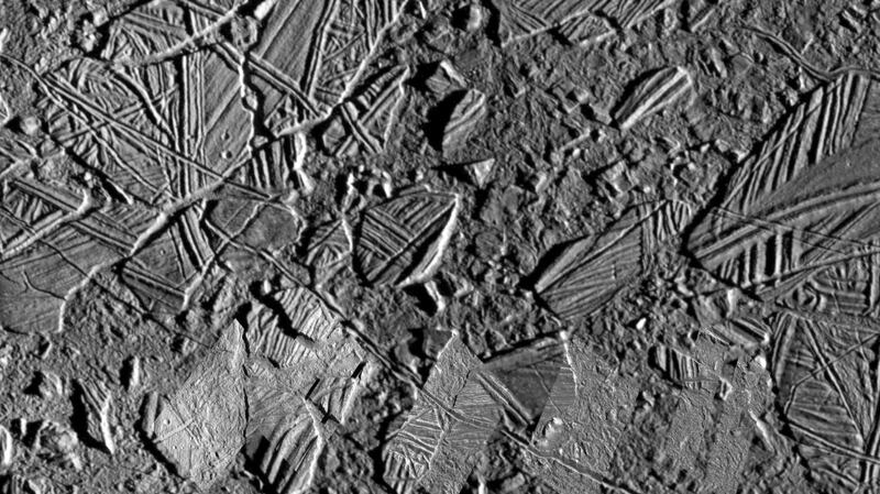 Conamara Chaos on Jupiter’s moon Europa. Photograph: Nasa