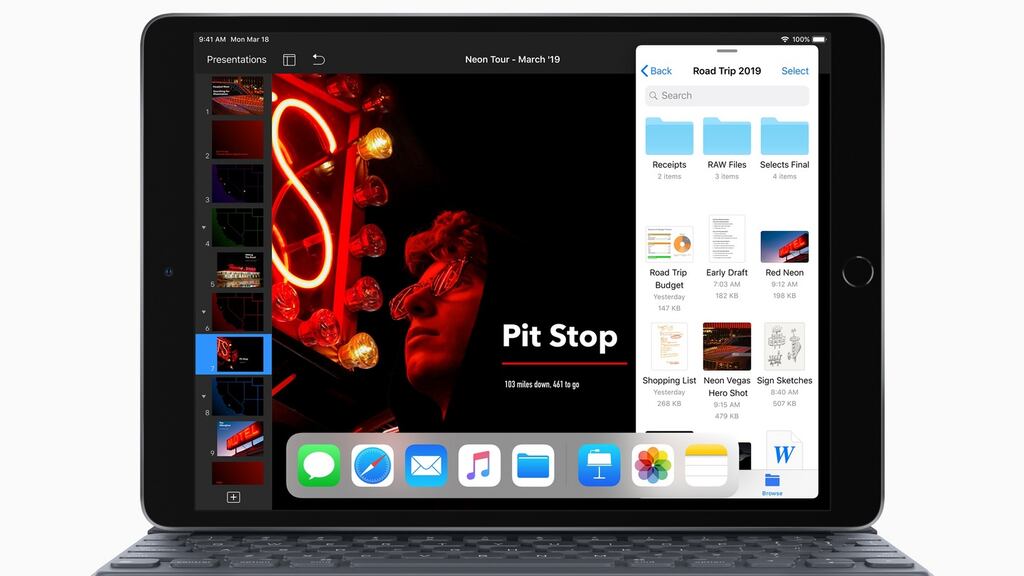 The new iPad Air. Photograph: Apple